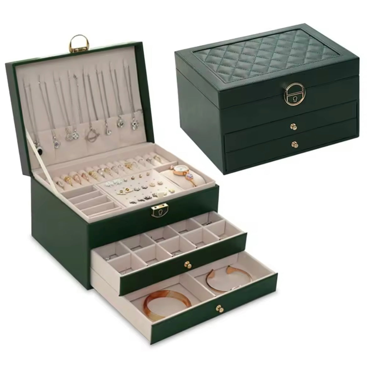3 layers jewellery organiser