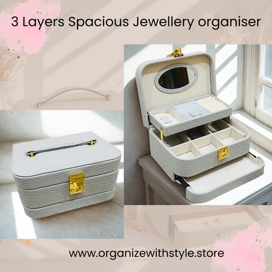3 layers spacious jewellery organiser | jewellery box
